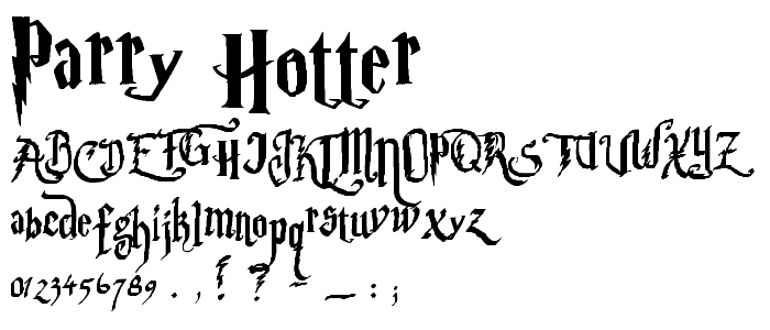 Parry Hotter font